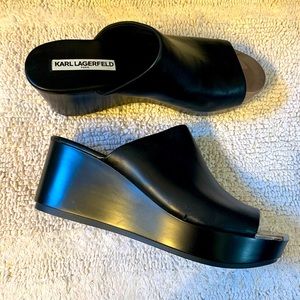 Karl Lagerfeld platform wedges